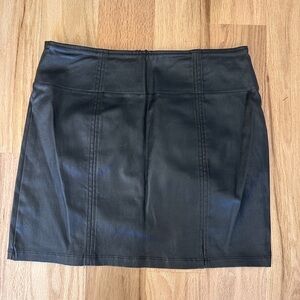 Faux Leather Mini Skirt